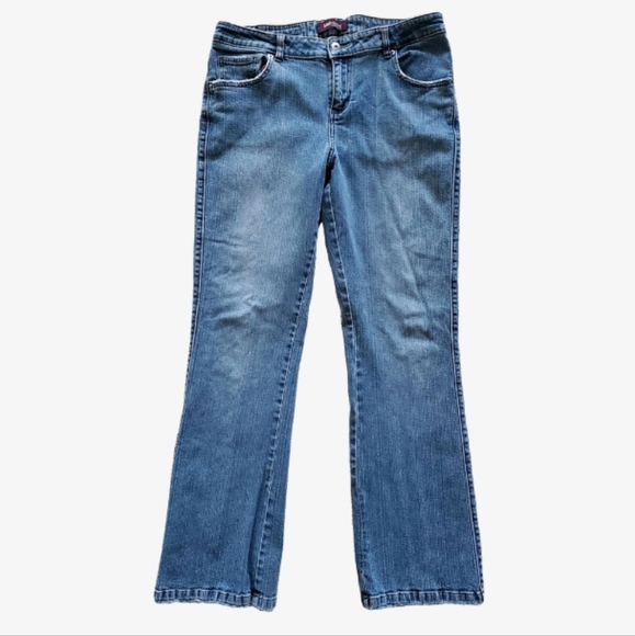 Vtg Y2k Lee Rivited Ultimate Classic Blue Boot Cut Women's Jeans - Picture 1 of 4